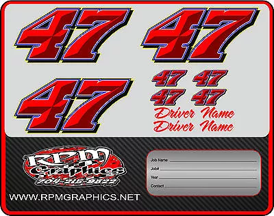 CUSTOM CHISELED RACE CAR NUMBERS SETS Imca 4cyl Open Wheel Late Model Ect • $84.95