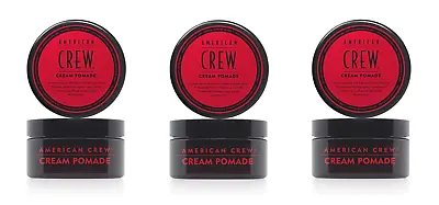 £33.49 • Buy American Crew Cream Pomade 85g X3