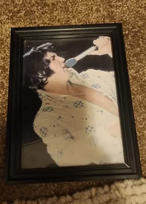 Elvis Presley Picture Vintage In Wood Picture Frame  • $14