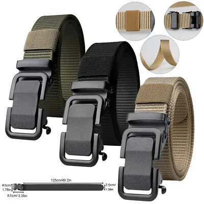 Men's Military Tactical Belt Adjustable Buckle Gun Belt Quick Release Nylon Belt • $12.89