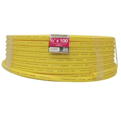 HOME FLEX Gas Pipe Underground Polyethylene 1/2  IPS X 100 Ft. DR 9.3 Yellow • $50.35