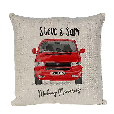 Personalised Cushion VW T4 Campervan Transporter Motor Home Lots Of Colours • £13.99