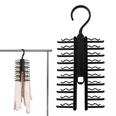 Tie Hanger 360°Rotating Belt Organizer Scarf Tie Rack Hanger Tie Holder • $10.39