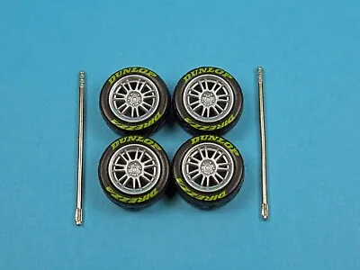 1/64 Wheels 1/64 Wheel And Tire Set Real Riders Volk Racing RE30 Silver Dunlop • $4.99