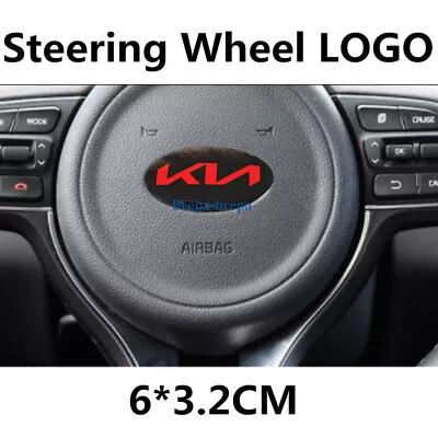 B/Red KN Decal Auto Steering Center Badge Sticker For FORTE OPTIMA SORENTO • $11.59