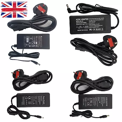 Power Supply Adapter Transformer AC100V-240V To DC12V 5A 7A 8A For LED Strip LED • £11.99