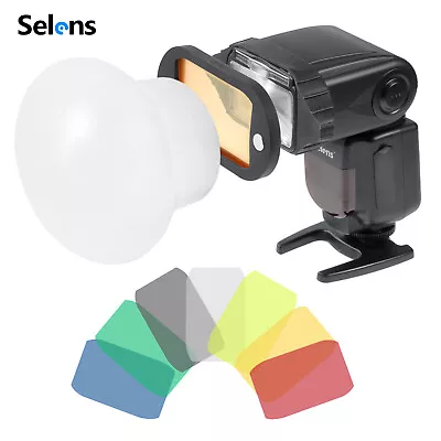 Selens 4 In 1 Magnetic Flash Diffuser Modifier Sphere Filters Gel Bounce Band • $29.99