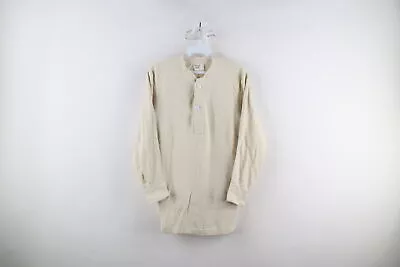 Vtg 80s Mens M Military Issue Lightweight Winter Wool Blend Henley T-Shirt USA • $40.45