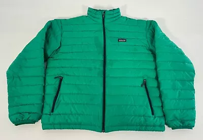 Patagonia Men's Full Zip Down Sweater Coat Jacket Green Size Medium • $44.99