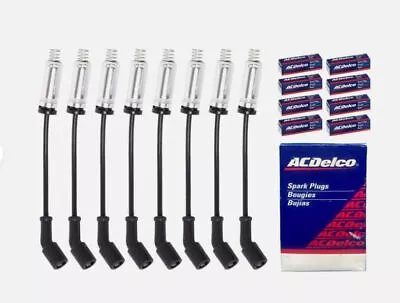 Genuine 8pcs Wires 48322 Spark Plugs 41962 Chevy Silverado GMC 4.8/5.3/6.0L V8 • $55.88