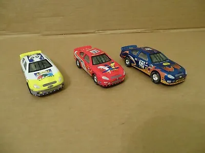 3 X Diecast Model Nascar Racecars  Friction Powered Spares Or Repair • £12
