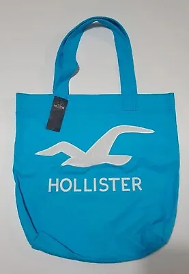 Brand New Hollister Turquoise Tote Shopper Bag White Sequin Details Bird Logo • £12.99