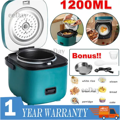 1.2L Portable Electric Rice Cooker Mini Kitchen Cook Pot 3 Cups For 1-2 Person • $32