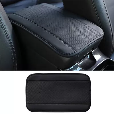 1X Leather Auto Car Armrest Cushion Cover Center Console Box Mat Protector Black • $16.98