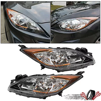 For 2010 2011 2012 2013 Mazda 3 Halogen Headlight Set Left & Right Headlamp Pair • $99.85