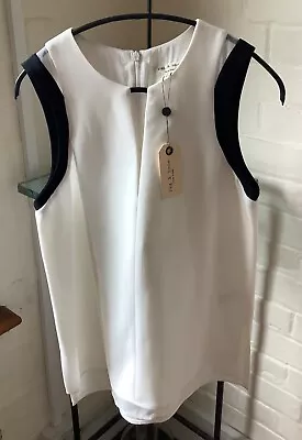 Rag & Bone NY New With Tags White Top With Black Edging Size S • £35