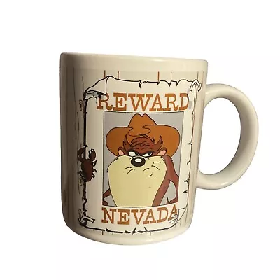 1990s Nevada Tasmanian Devil  Wanted Dead Or Alive Vintage Cartoon Coffe Mug Cup • $6.50