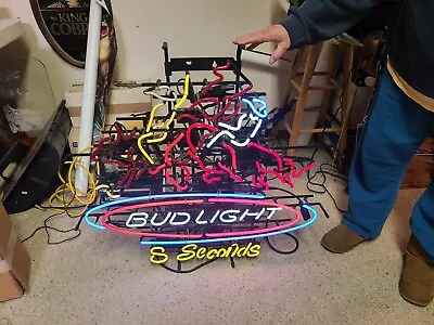 Bud Light Cowboy Bull Rider  Rodeo  Beer Neon Light • $945