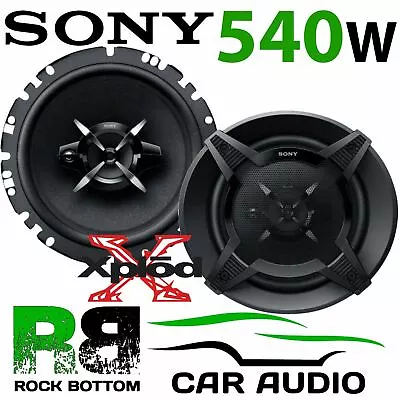 SONY 540 WATTS 6.5 Inch 17cm 3 Way Car Van Truck Door Dash Shelf Speakers Pair • £64.95