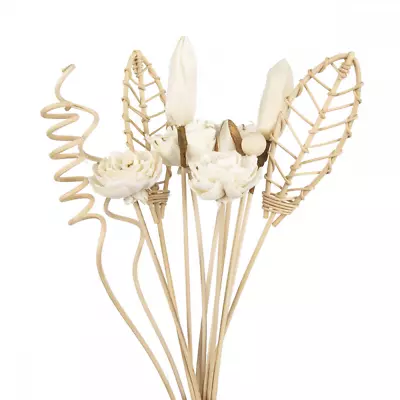 12X Artificial Lotus Bud Flower Rattan Sticks Bathroom Fragrance Aroma Diffuser • $6.48