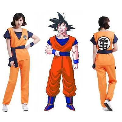 Adult Dragon Ball Z Goku Gohan Cosplay Costume Fancy Dress Halloween Full Outfit • $24.23