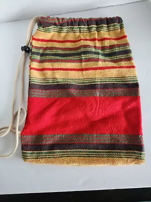 Rasta Colored Cinch Bag 13 X9   With 27 Inch  Rope Handle (Red Gold & Green) • $8.50