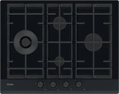 Haier HAVG5BF4S2B 60cm Gas On Black Glass 4 Ring Hob • £469