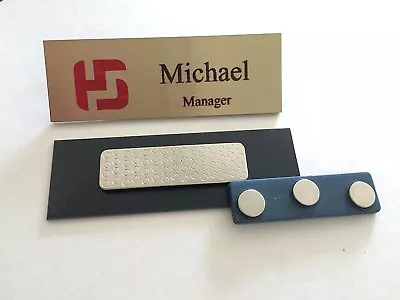 Customized Name Badge / Tag With Magnet 3 X1  - Full Color Logo • $5.25