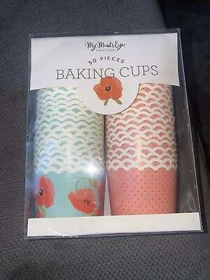 My Minds Eye 50 Piece Baking Snack Cups Floral Design Spring Summer Party 5 Oz • £14.48