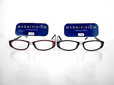 READING GLASSES With SPRING - MAGNIVISION/FOSTER GRANT - RACHEL BROWN OR BLACK • $5.49