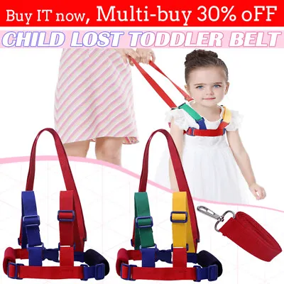 Baby Toddler Anti Lost Safety Harness Child Walking Leash Belt Strap Rope Reins • £6.95