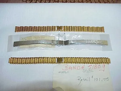 3 New Old Stock Metal Seiko Ladies Watch Bands 1 Is RARE Palladium Plated • $24.95