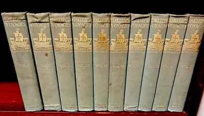 Hakluyt Set 10 Vols. 1937 Voyages Navigation Illustrated • $250