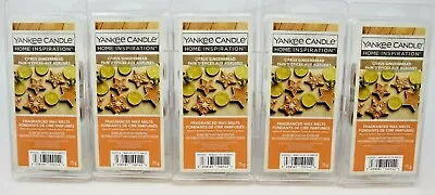 5 X PACKS Of Yankee Candle Home Inspiration Citrus Gingerbread Wax Melts 75g • £14.99