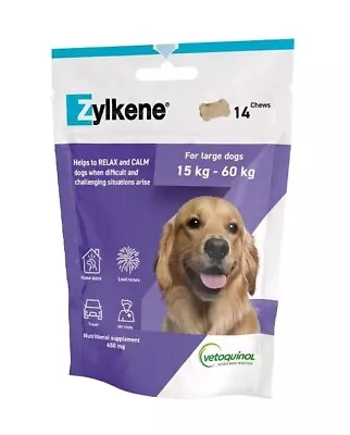 Zylkene Anxiety & Behaviour Dog Chews 450mg-14PK - Free Post • $49