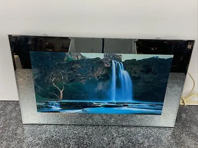 Illuminated Light Moving Motion Picture Waterfall Scene Mirror 11 5/8” 19 1/4” • $72.95