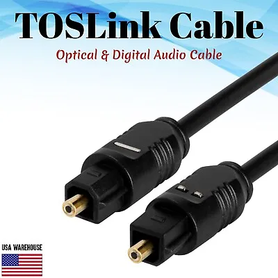 TOSLink Fiber Optical Digital Audio Cable 1.5ft 3ft 6ft 12ft 25ft 50ft S/PDIF • $3.25
