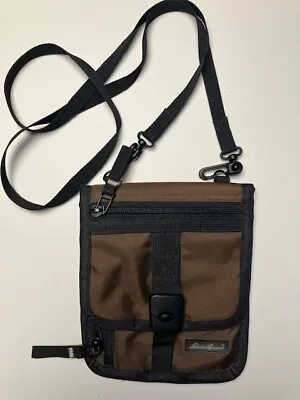 Eddie Bauer Travex Tech Bag Cross Body Brown 6 X7  • $15