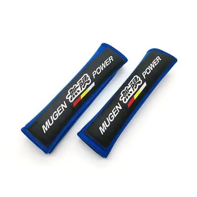 2PC Car Seat Belt Cover Shoulder Pads Protector Accessories For Honda MUGEN Blue • $14.99