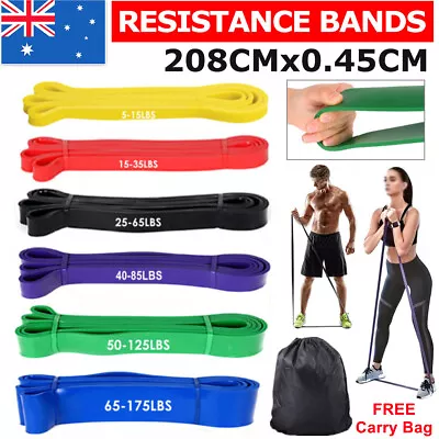 1/4/5/6X Heavy Duty Resistance Loop Yoga Bands Set Exercise Fitness Workout Gym • $7.99