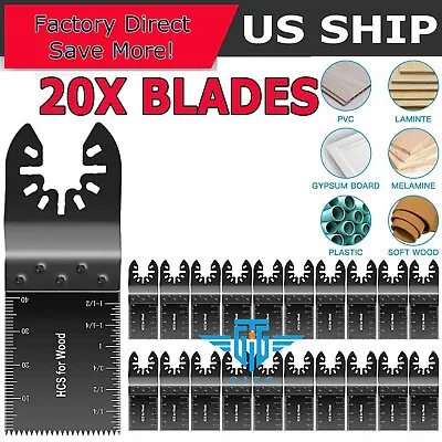 20Pcs Oscillating Multi Tool Saw Blades Wood Metal Cut Cutter For Dewalt Fein • $15.99