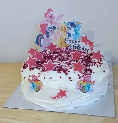 My Little Pony Cake Scene Stand Up Toppers Edible Party Decorations Cup • £2.50