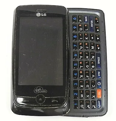 LG Rumor Touch VM510 - Black ( Virgin Mobile ) Cellular Keyboard Phone - No Back • $15.29