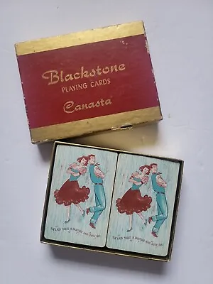 Vintage 1950s Blackstone Canasta Playing Cards 2 Complete Decks • $9