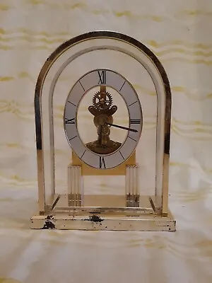 Vintage Howard Miller Mantle Clock Clear Plastic Case Working • $8.99