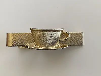 Vintage Gold Coffee Cup Tie Clip Myers Co. Wallingford Conn. Xcellent Condition • $14.99