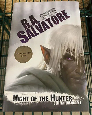 R.A. Salvatore Dungeons & Dragons Night Of The Hunter HC Book Signed • $49.99