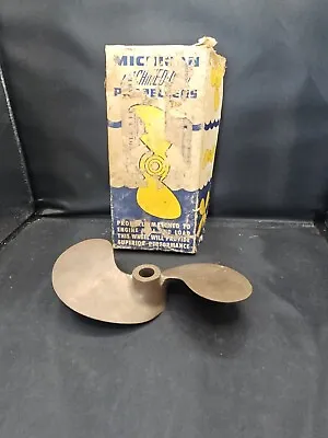 NOS Early Vintage Brass Michigan Propeller  2 Blade Weedless 8x5 NIB! • $199.99