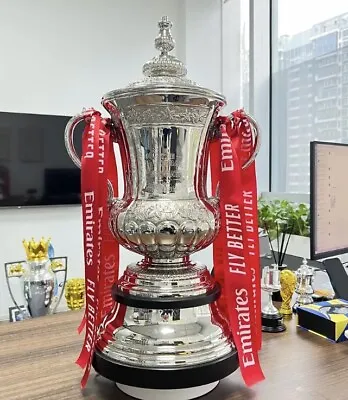 FA Cup Full Size Metal Trophy 60cm Replica Very Detailed England Trophy To Keep • £2500