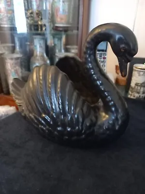 Dartmouth Pottery Black Glazed Swan • £17.99